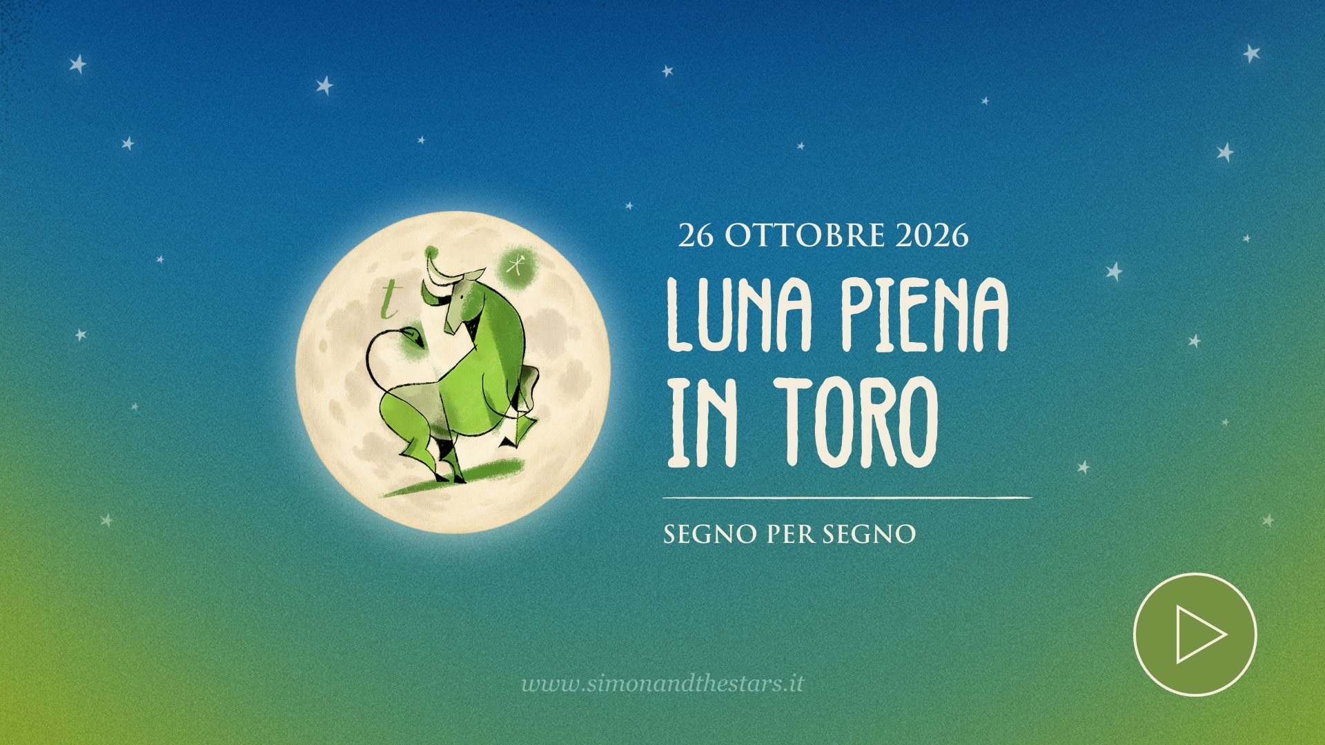 Immagine della Luna Piena in Toro